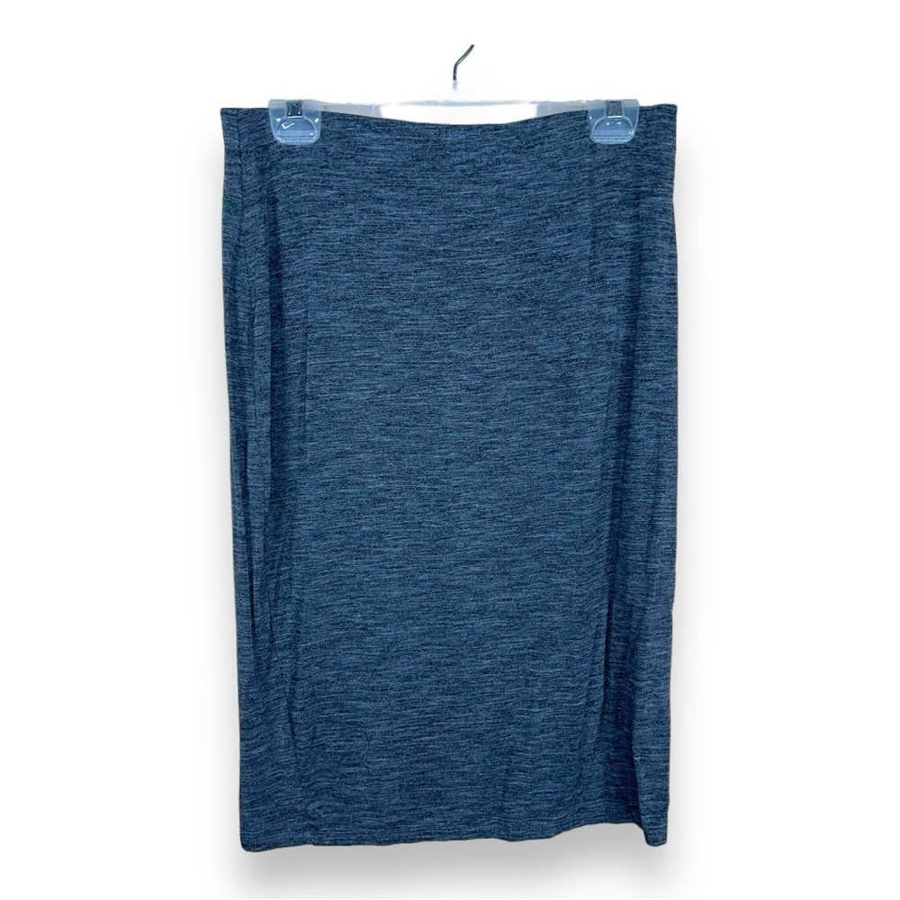 LARGE METAPHOR GREY PENCIL STRETCH SKIRT JERSEY BELOW KNEE CASUAL COMFORT